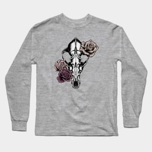 Coyote Skull and Roses Long Sleeve T-Shirt